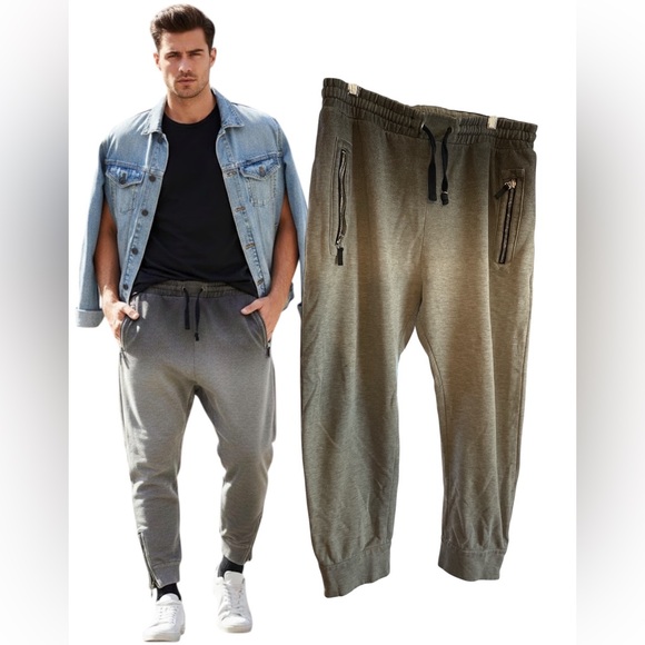 A/X Armani Exchange Other - Armani Exchange Men’s Large Ombré Drop Crotch Joggers - Zip Pockets/Ankle